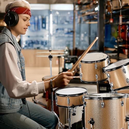 Ktaxon 22 Inch 5-Piece Adult Drum Set with Cymbals and Stool (Blue) G680