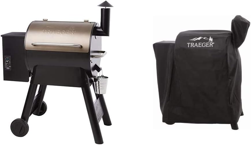 Traeger Pro Series 22 Electric Wood Pellet Grill and Smoker, Bronze K68695