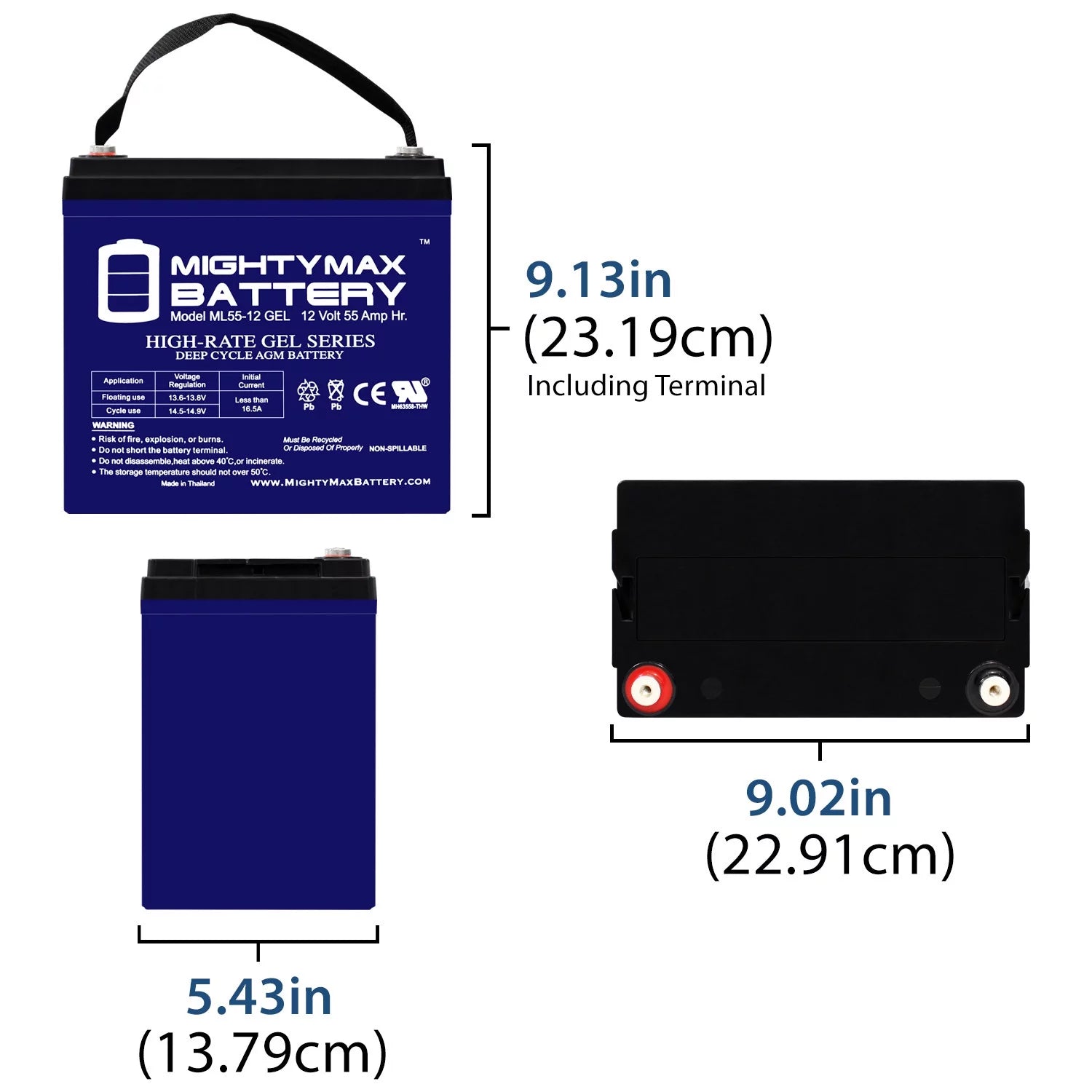 12V 55AH GEL Replacement Battery for Minn Kota Endura C230 H33697