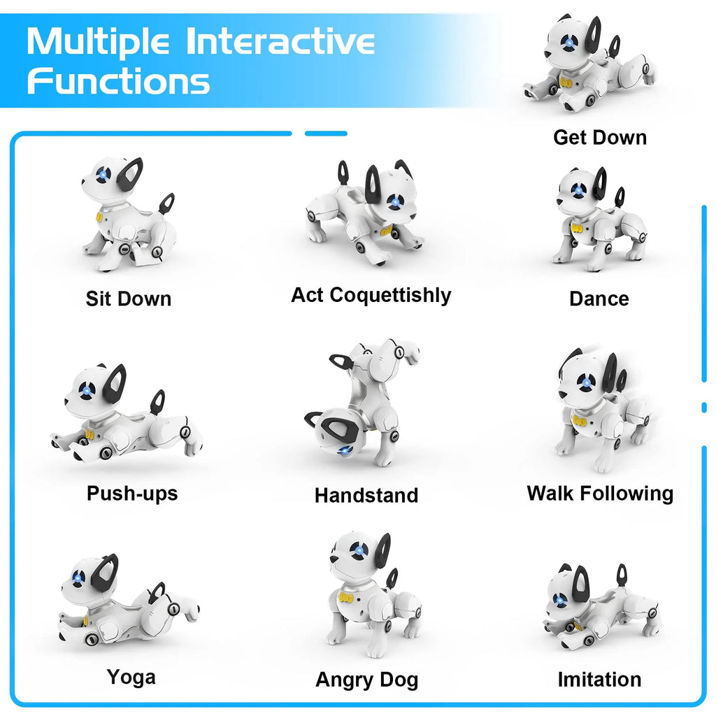 OALYIP Remote Control Robot Dog Toy, Interactive RC Stunt Pet for Kids Z4460