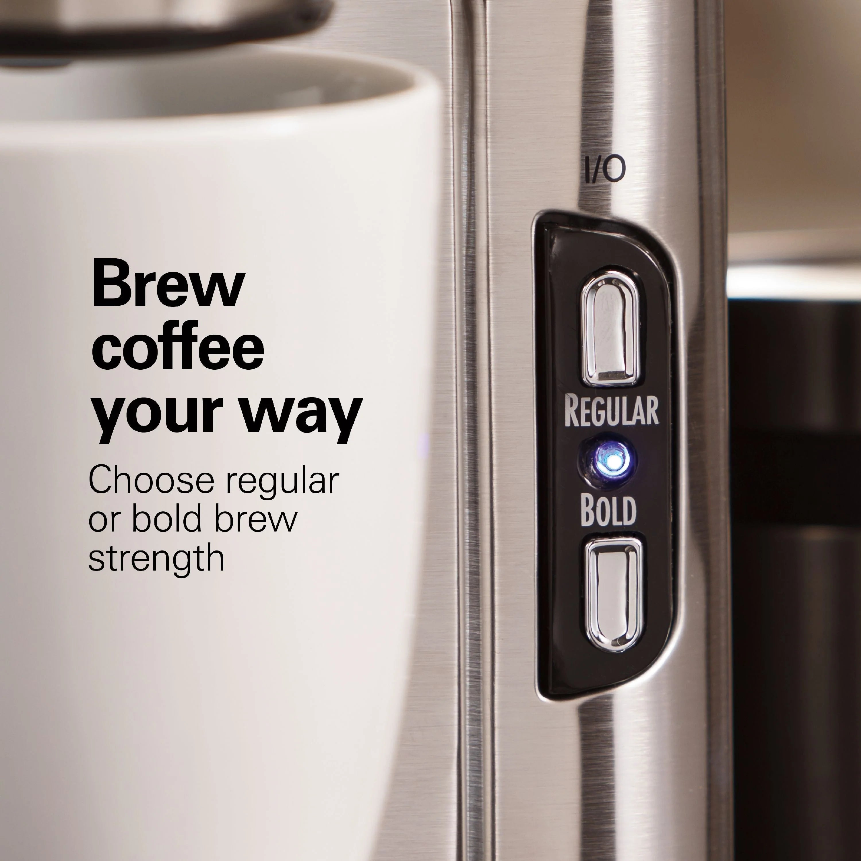 Hamilton Beach The Scoop Single-Serve Coffee Maker, 14 oz., Stainless Steel B6362