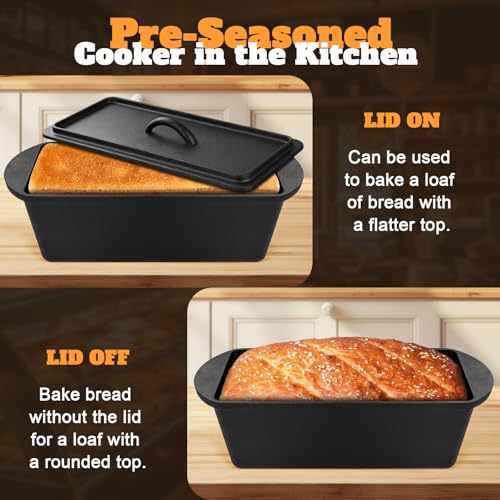 Cast Iron Dutch Oven for Bread Baking with Lid Handles, 3.2QT S212269