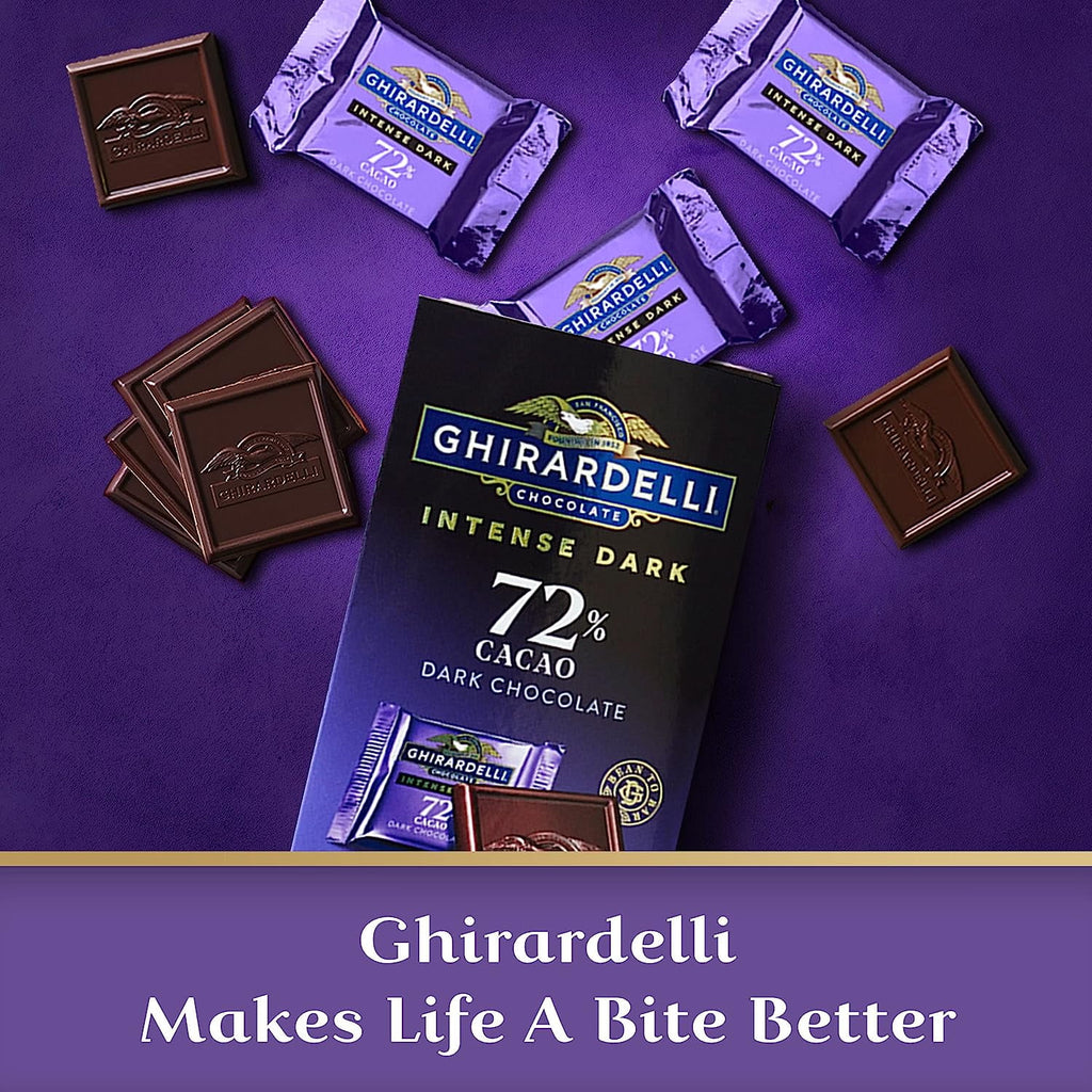 Ghiradelli Intense Dark Chocolate Squares, 72% Cacao, 3-Pack W928374