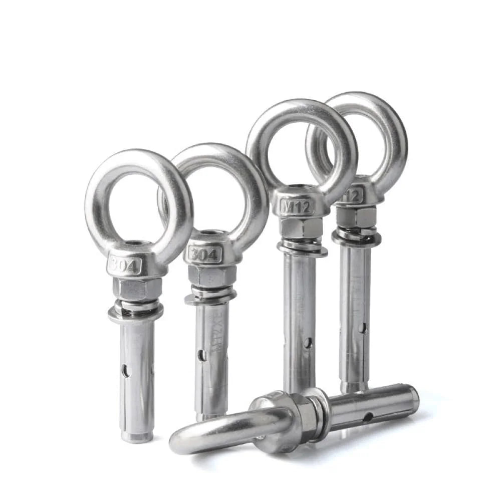 Lifting Eye Bolt 304 Stainless Steel Sleeve Anchor M10x70mm 2pcs W495876