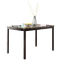 Pemberly Row Contemporary Dining Room Table with Faux Marble Top in Black - PR-4753-2025700