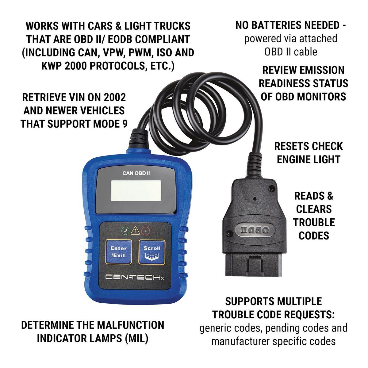 CEN-TECH OBD2 Code Reader A94509