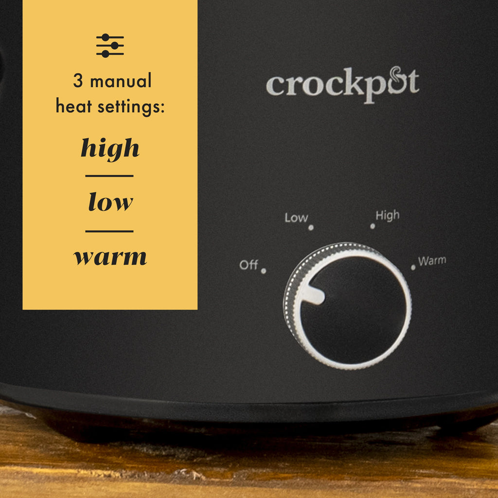 Crock-Pot 7-Quart Manual Slow Cooker, Black S97260