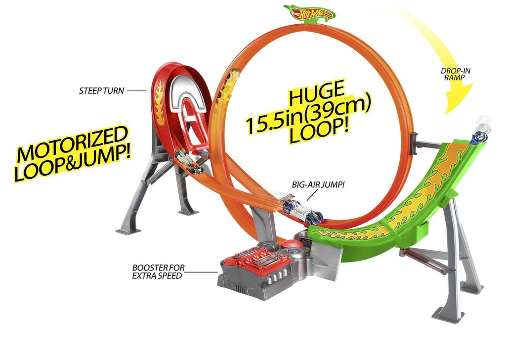 Hot Wheels Action Power Shift Motorized Raceway Track Set with 5 Cars O295
