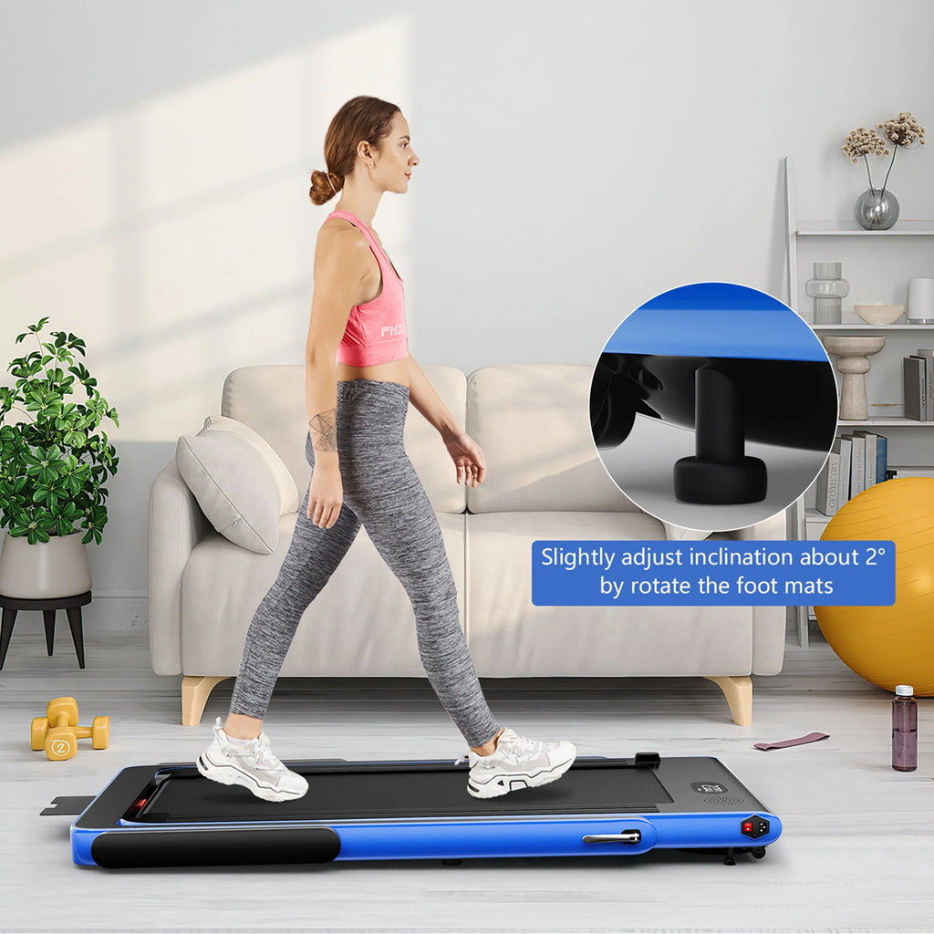 SuperFit 2 in 1 Folding Treadmill with APP Control Speaker Black D991