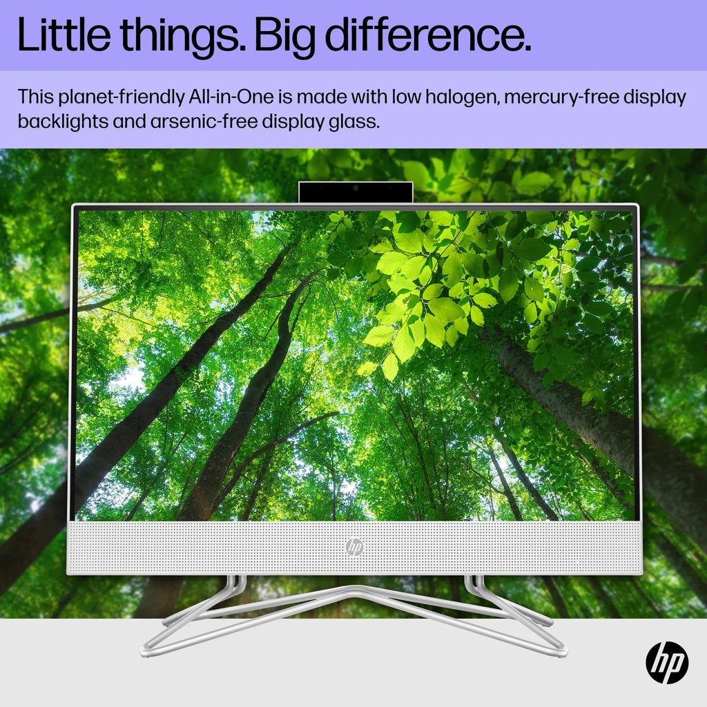 HP 21.5 All-in-One PC, Intel Pentium, 8GB RAM, 128GB SSD, Windows 11 Home, White O9382