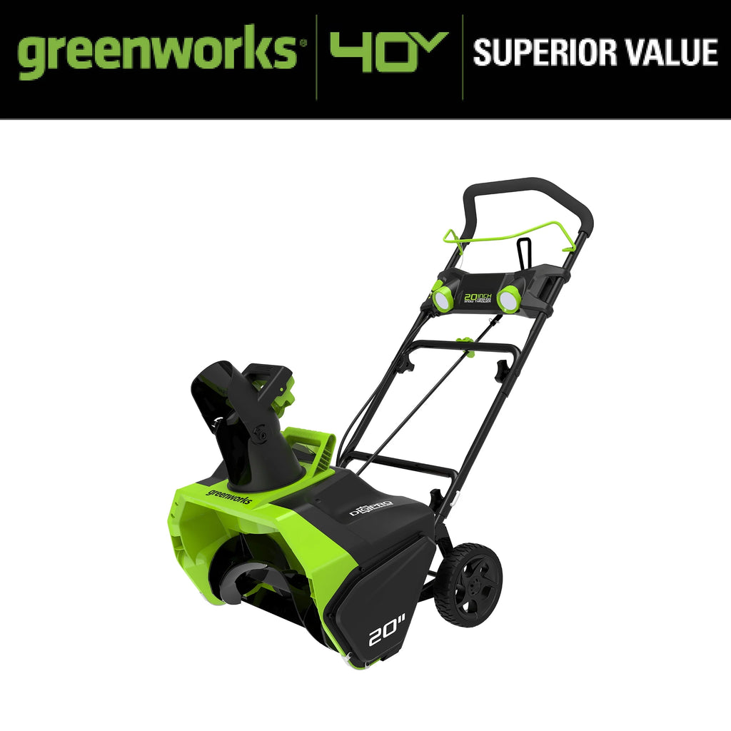 Greenworks 40V 20-inch Cordless Brushless Snow Blower with 4.0 Ah Battery and Charger Z632086