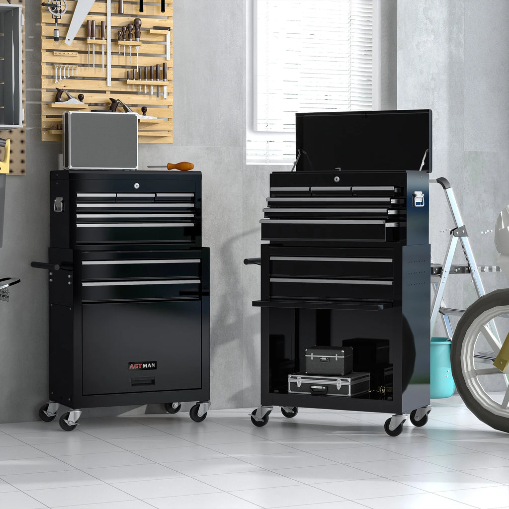 Blue 8-Drawer Rolling Tool Chest with Wheels and Lock Z60320