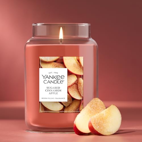 Yankee Candle Sugared Cinnamon Apple Scented Candle, 22oz Large Jar V569036