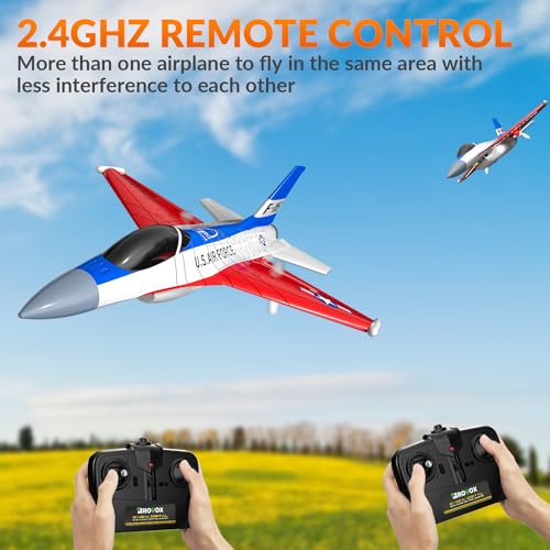 Remote Control Airplane F16 Falcon Fighter Jet with LED Lights for Adults and Kids E53365