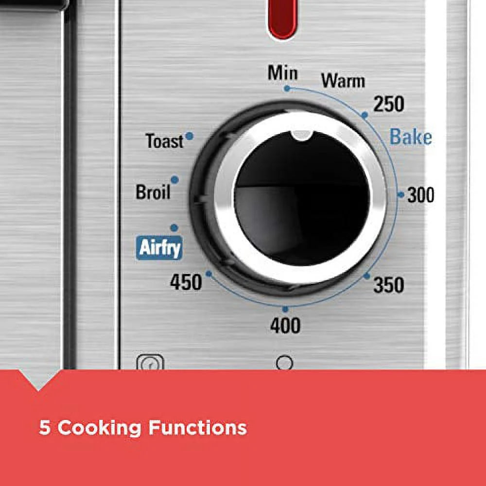 BLACK+DECKER Crisp 'N Bake Air Fry Toaster Oven, Stainless Steel, 6 Slice P6951