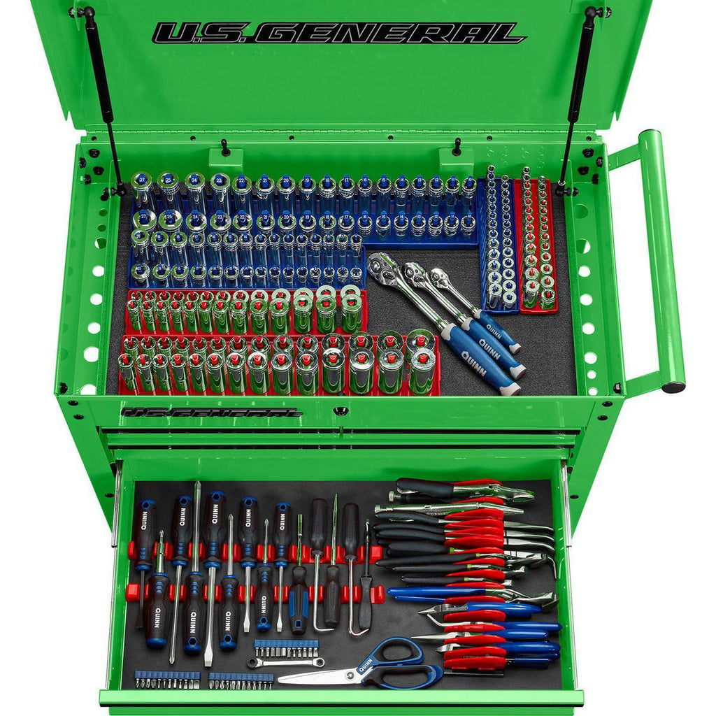 U.S. GENERAL 30 in. 4-Drawer Tech Cart, Red Y546116