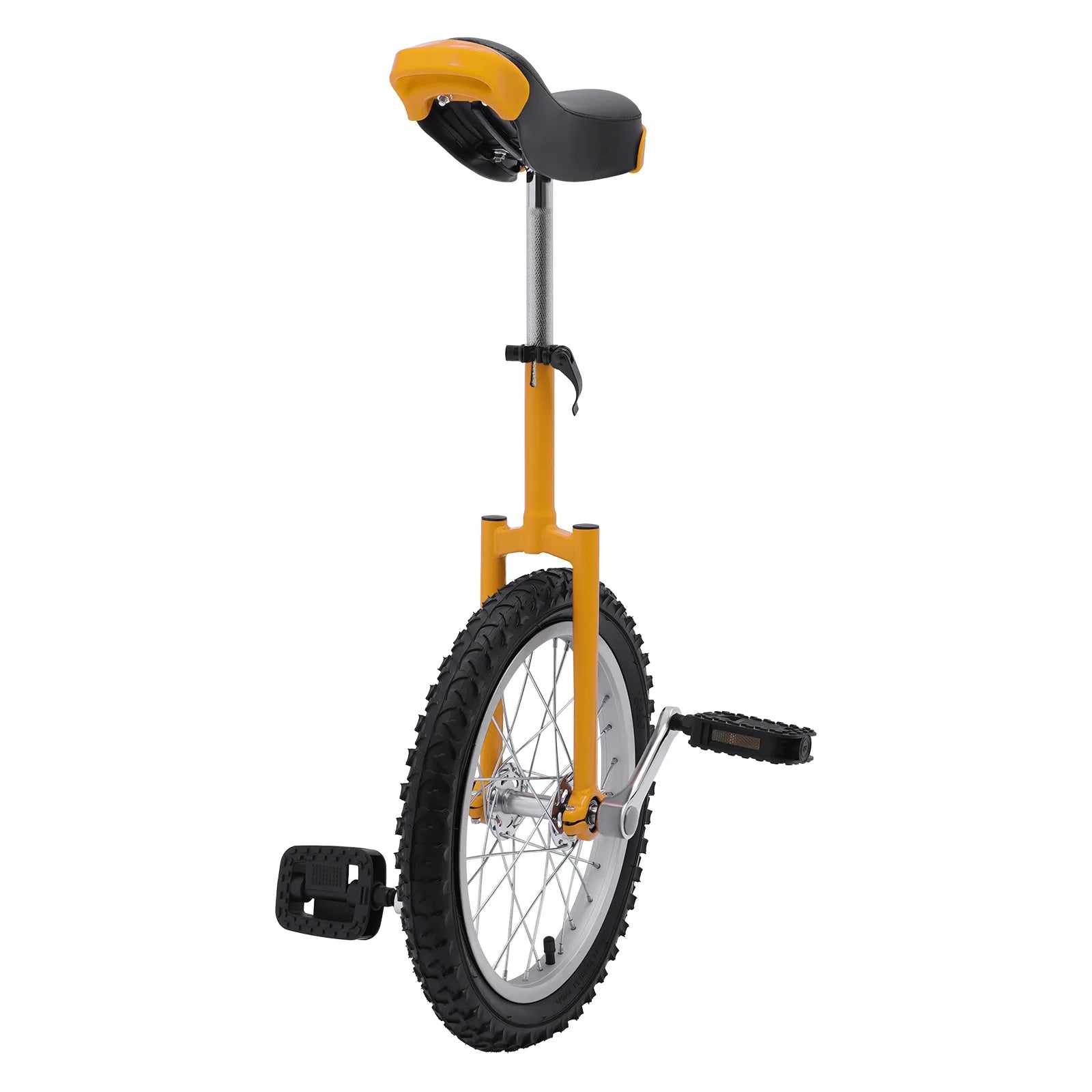 16 Wheel Unicycle with Steel Rim Unicycle One Wheel Bike with Adjustable Height for Adults Kids Beginner Fitness Exercise Balance Training, Skid-proof