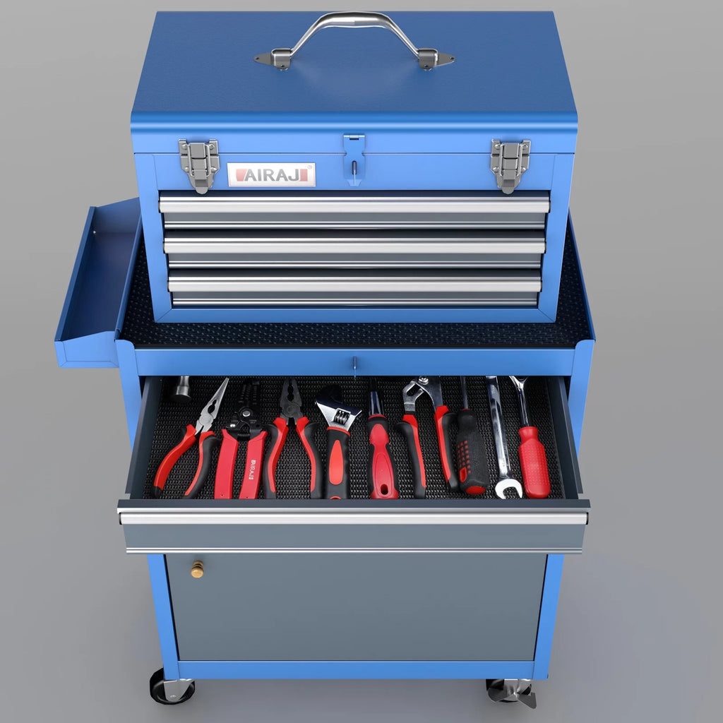 Airaj Trolley Tool Chest Rolling Tool Cabinet with 4 Drawers J38745