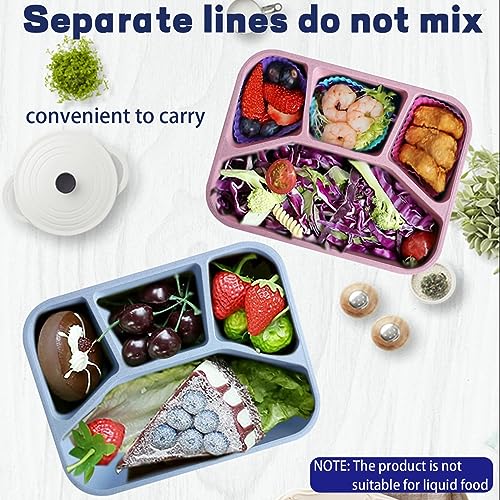 8 Pack Bento Box, Wheat Straw Lunch Containers, Microwave & Dishwasher Safe U8548
