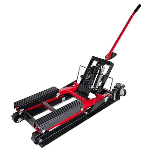 1500 LBS Hydraulic Motorcycle Lift Jack with Wheels, Steel ATV UTV Lift Stand G831