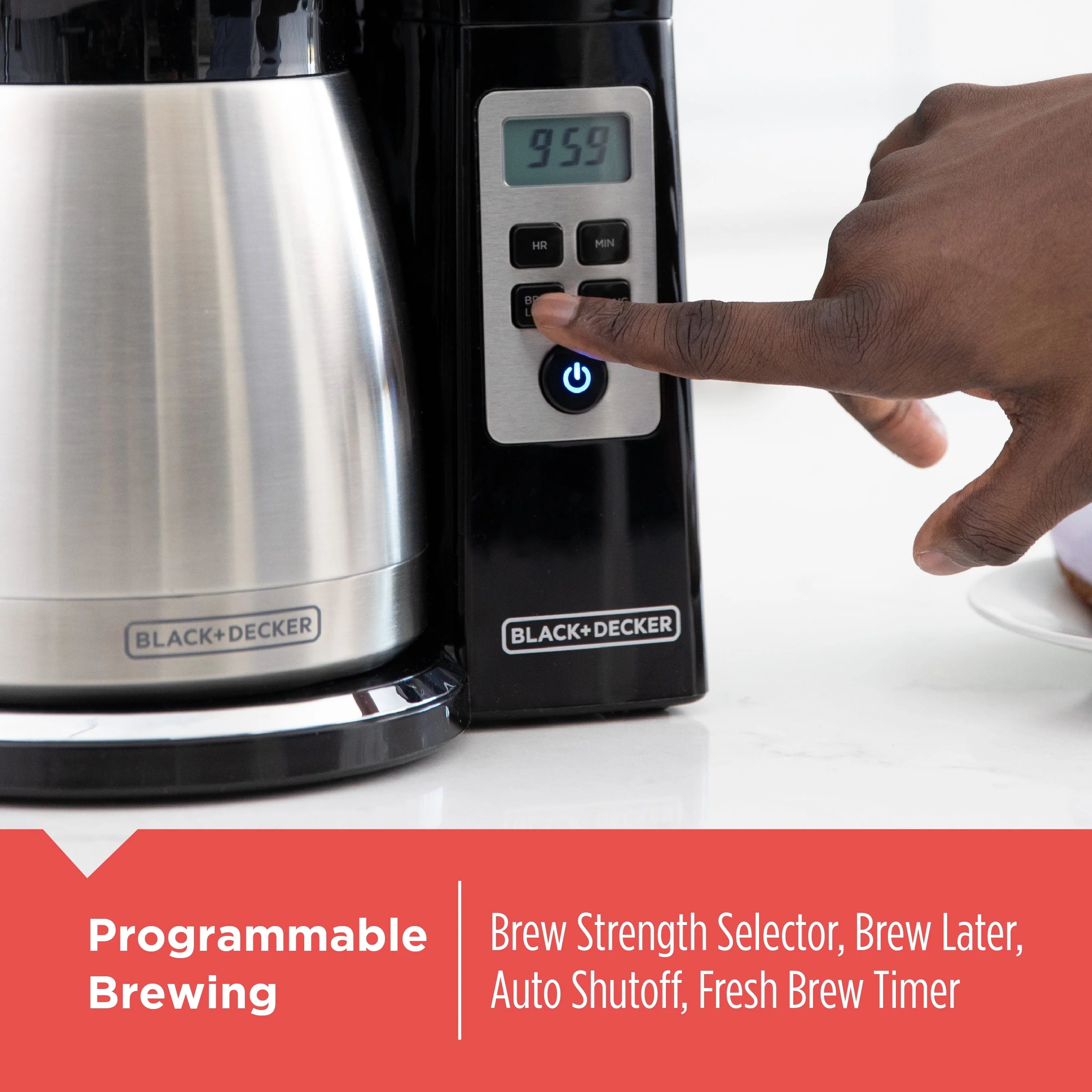 BLACK+DECKER 12-Cup Thermal Programmable Coffeemaker CM2046S G96800