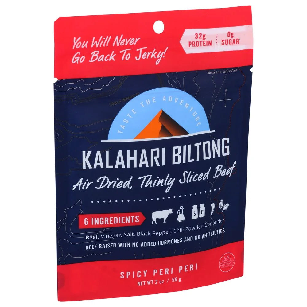 Kalahari Biltong Spicy Peri Peri 2 Ounce, 8 per case F511