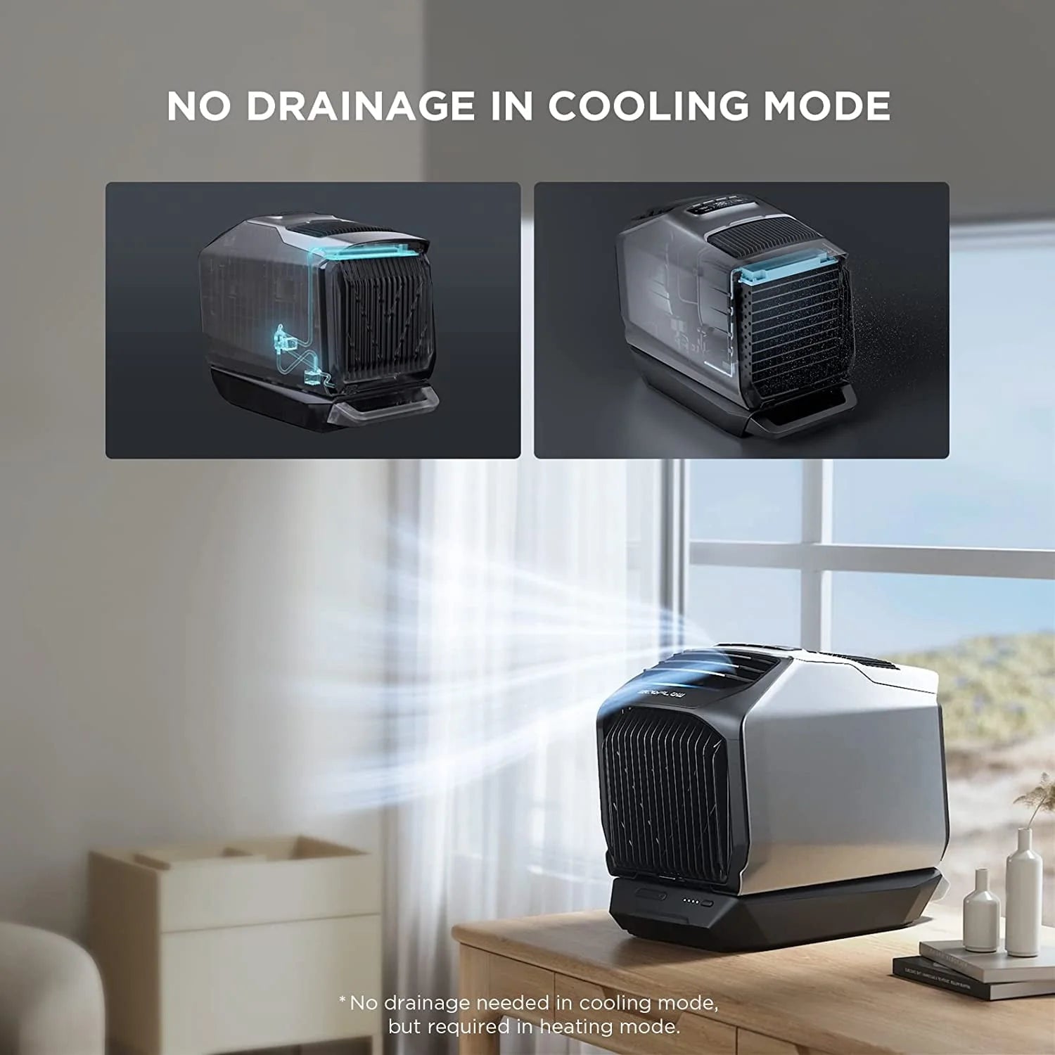 EcoFlow WAVE 2 Portable Air Conditioner with Heat 5100 BTU for Tent, Camping, RV, Home Use Q12141