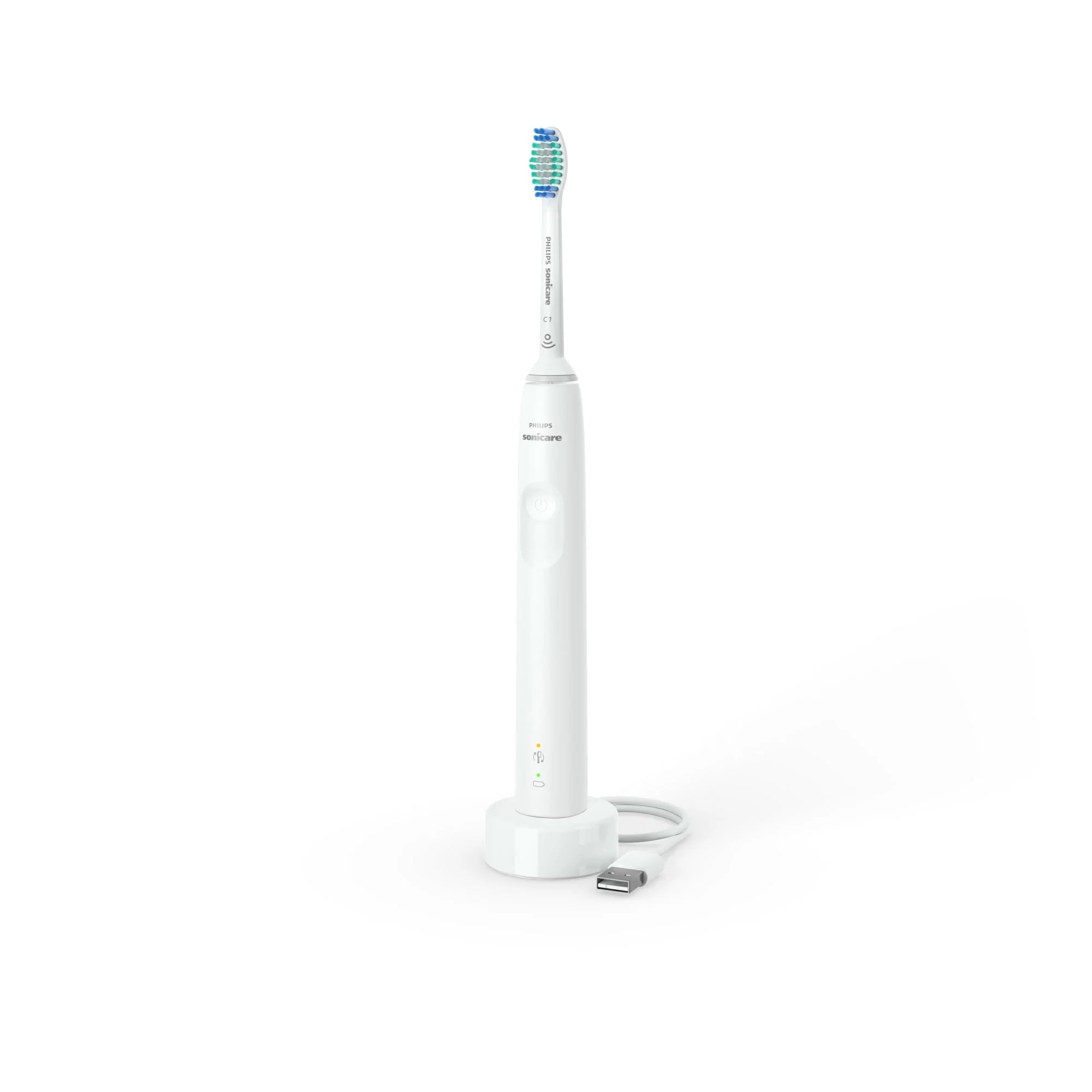 Philips Sonicare 3100 Rechargeable Electric Toothbrush with Pressure Sensor, White U255