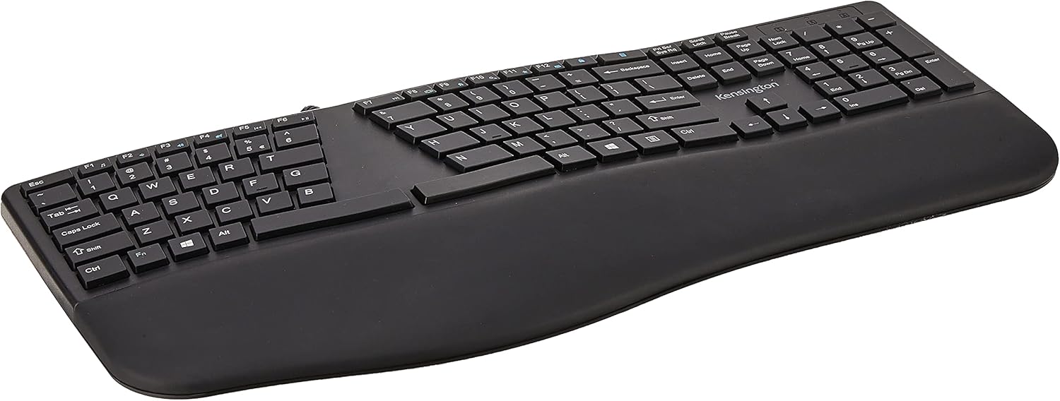 Kensington Pro Fit Ergonomic Wireless Keyboard Black K75401US, 2-Pack M791060