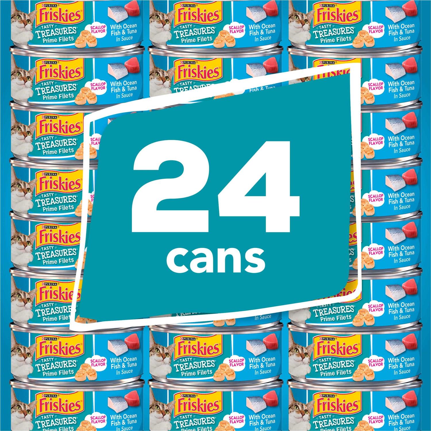 Friskies Tasty Treasures Prime Fillet Wet Cat Food, Ocean Fish & Tuna & Scallop Z294843