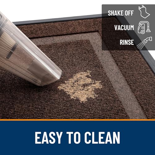 OLANLY Front Door Mat Indoor Outdoor Entrance, Waterproof, 36x24, Black P2970