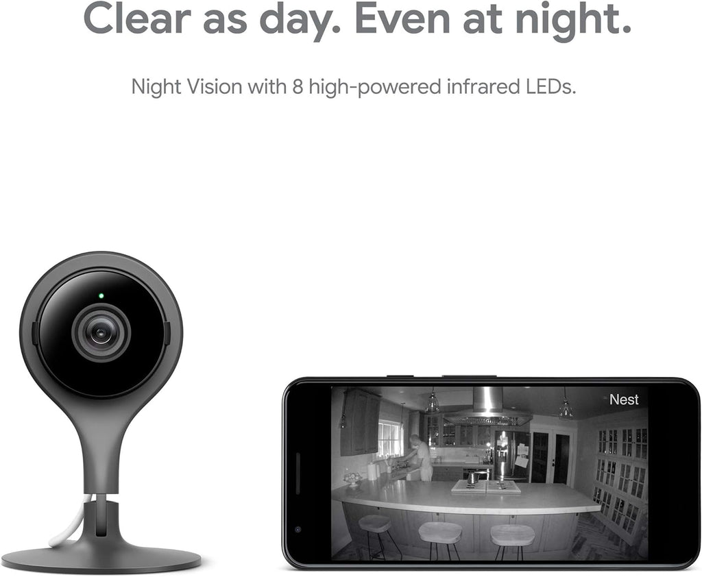 Google Nest Cam Indoor 3 Pack - Wired Security Camera with Night Vision K19603
