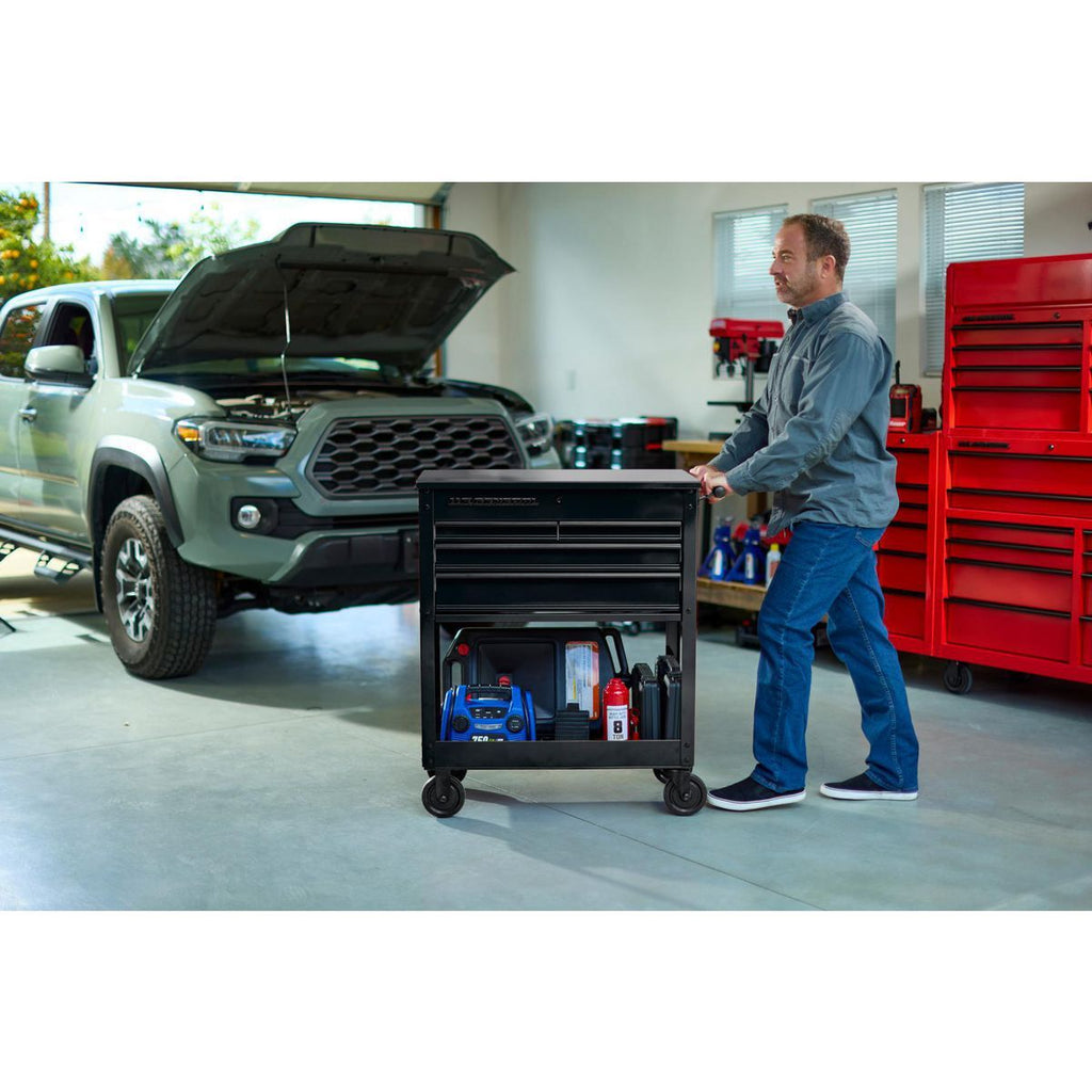 U.S. GENERAL 30 in. 4-Drawer Tech Cart, Red Y546116