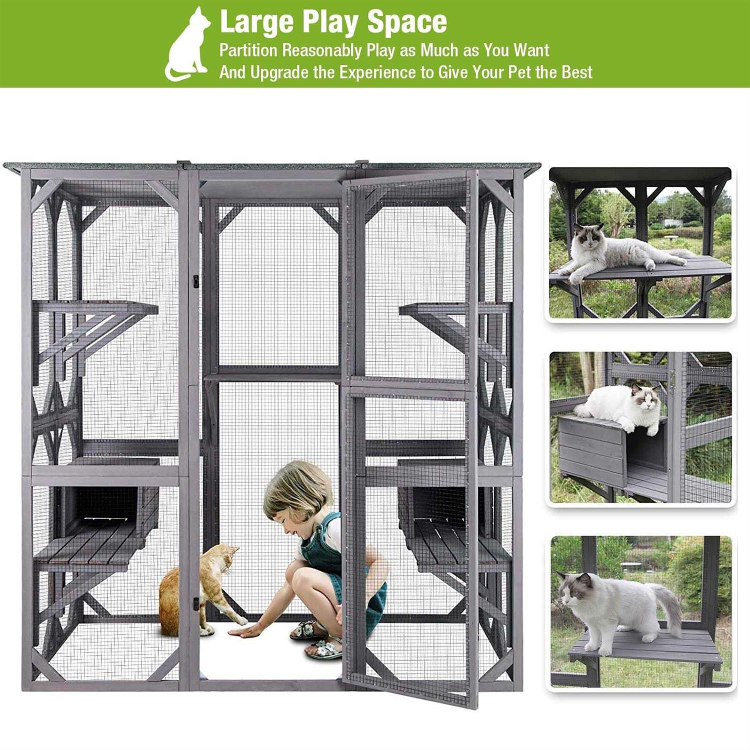 Gutinneen Large Catio Outdoor Cat Enclosure with Door A2054