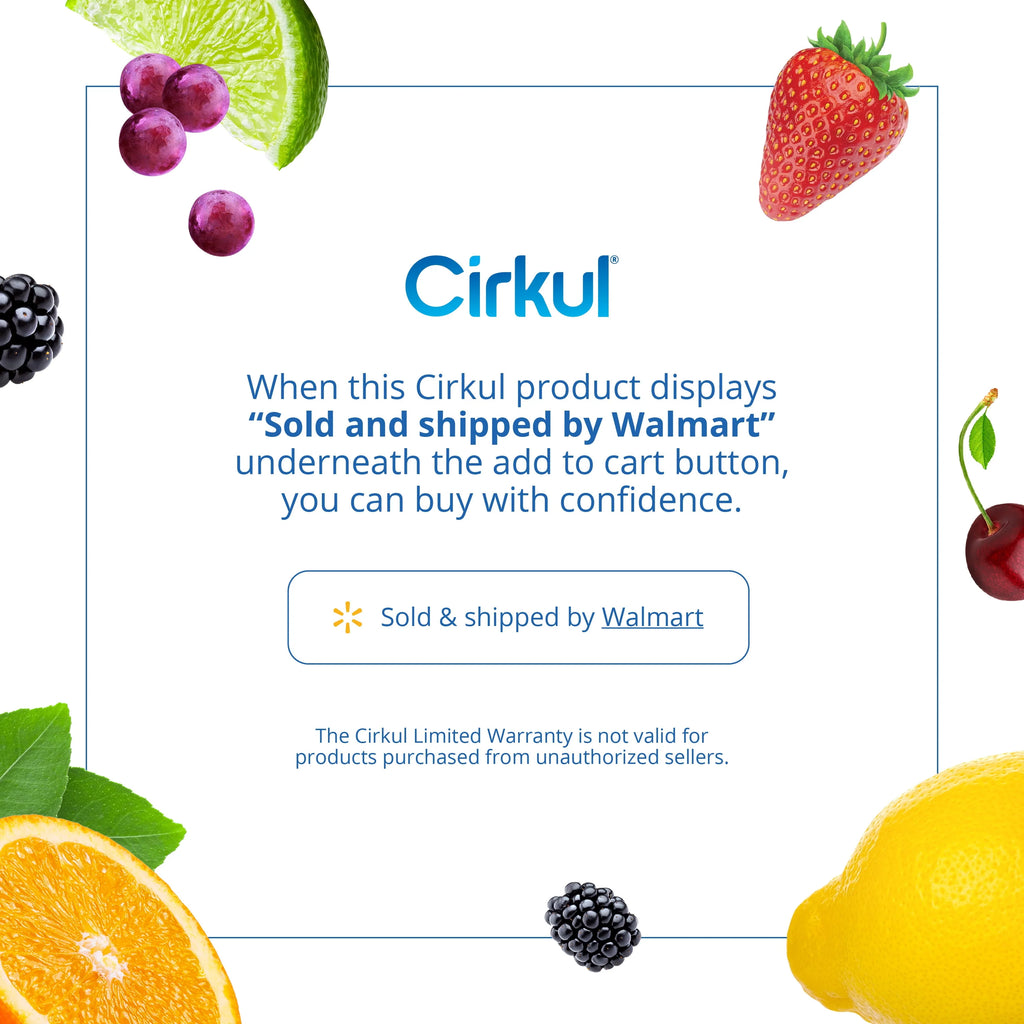 Cirkul 22oz Stainless Steel Water Bottle Starter Kit with 2 Flavor Cartridges W1033