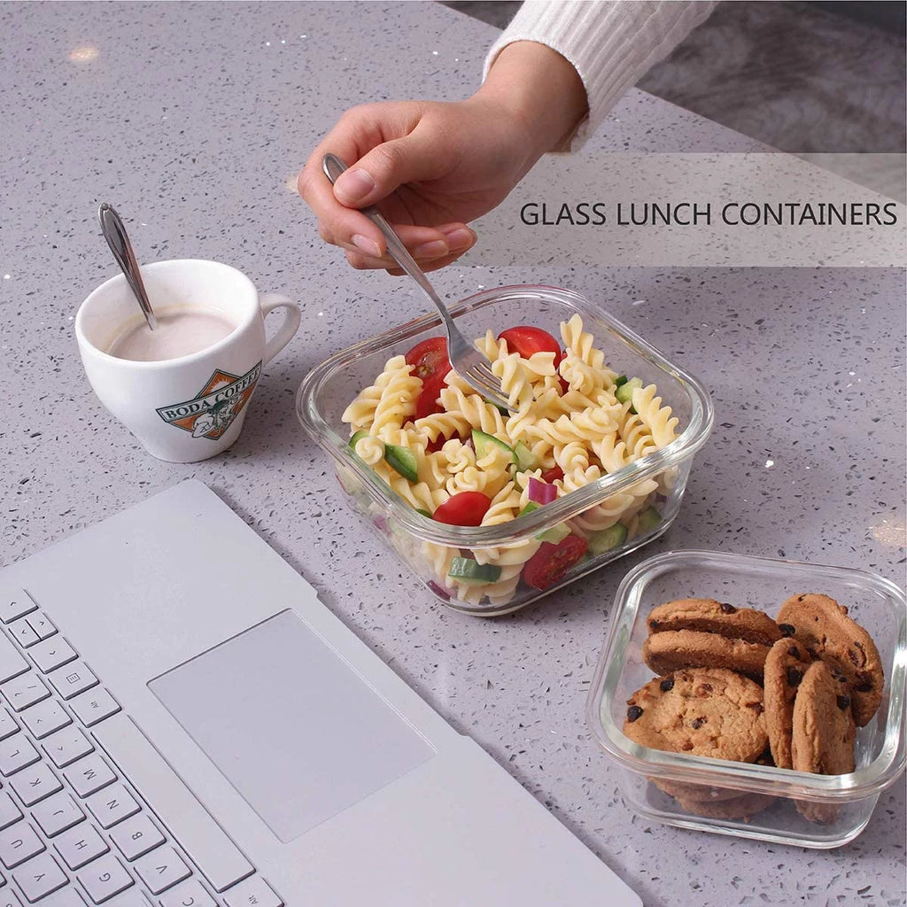 AILTEC Glass Food Storage Containers with Lids, 9-Pack U3511