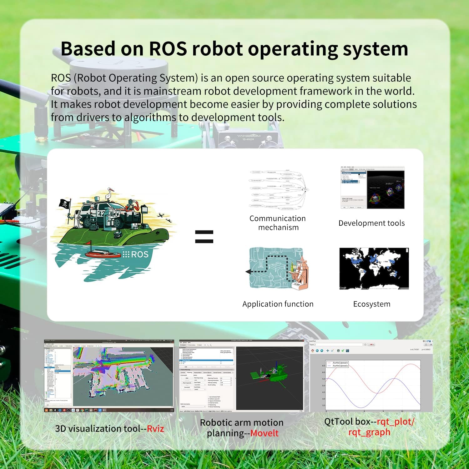 ROS Robotic Kit Robot Arm for Jetson Nano 4B 8GB Transbot Yahboom Maker C259