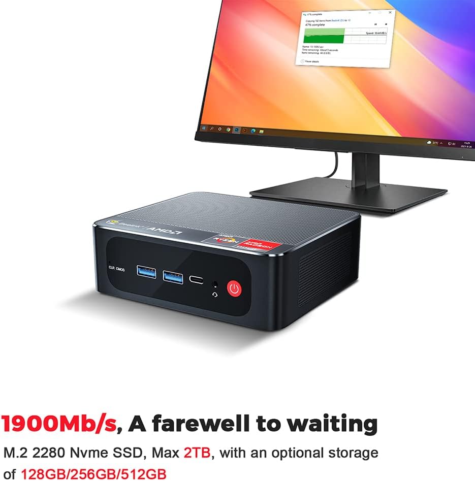 Beelink SER3 Mini PC AMD Ryzen 7 3750H Windows 11 Pro Desktop, 8GB RAM 256GB SSD O166567