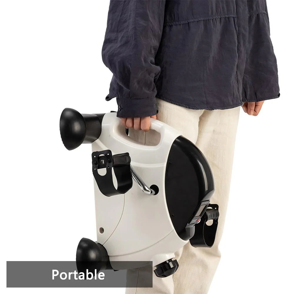 Zimtown Under Desk Bike Pedal Exerciser, Portable Mini Cycle, White X584