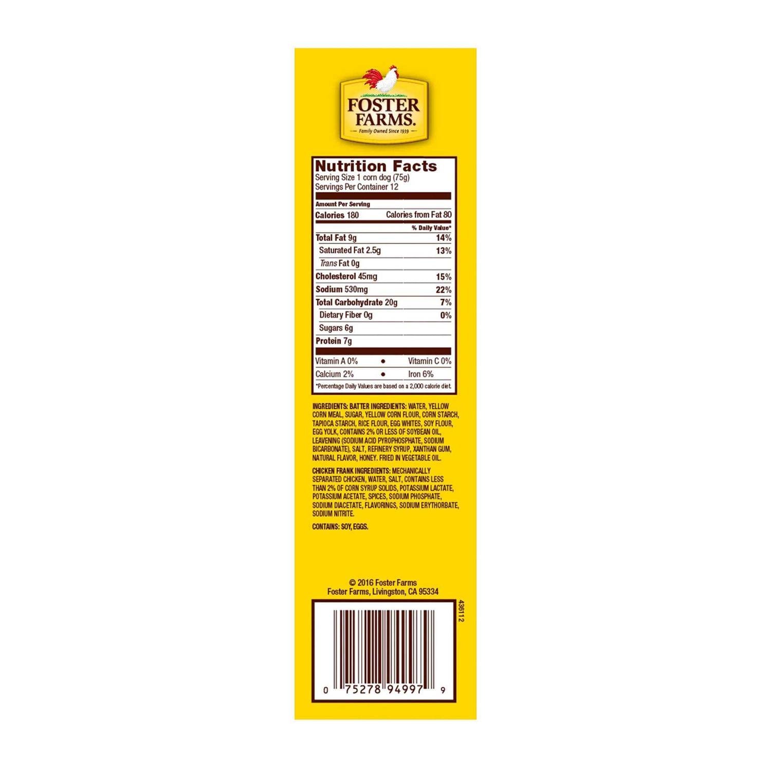 Foster Farms Corn Dogs Honey Crunchy Q131