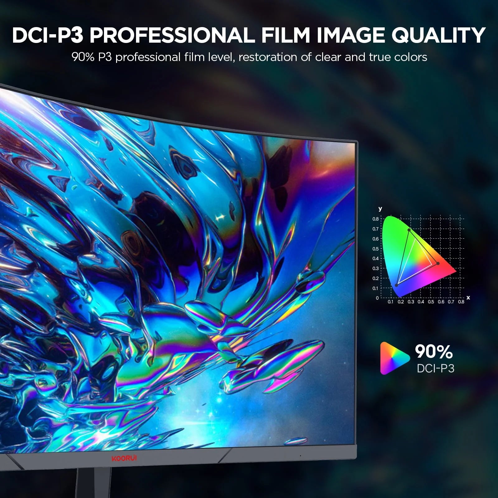 KOORUI 24 inch 165Hz 1ms Gaming Monitor, FHD 1080P VA, HDMI/DisplayPort C315735