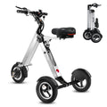 Topmate ES32 Electric Scooter Mini Tricycle for Adult, Foldable 3 Wheel Mobility Scooter with Reverse Function, Key Switch and LED Display Electric Trike for Travel Outdoor