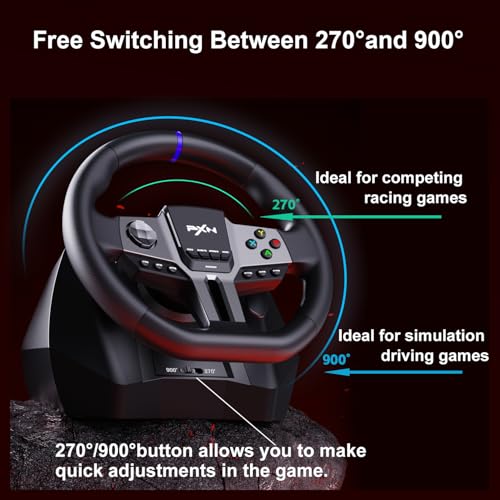 PXN V9 Gen2 Racing Wheel with 3 Pedals and H Shifter for PC, PS4, Xbox One Z653738