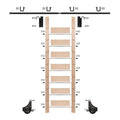 E-Glide 92 in. Clear Pre-Finished Maple Library Ladder Black Sliding Hook Ladder Kit with 8 ft. Rail | EG.300-92MA-08.08-PF