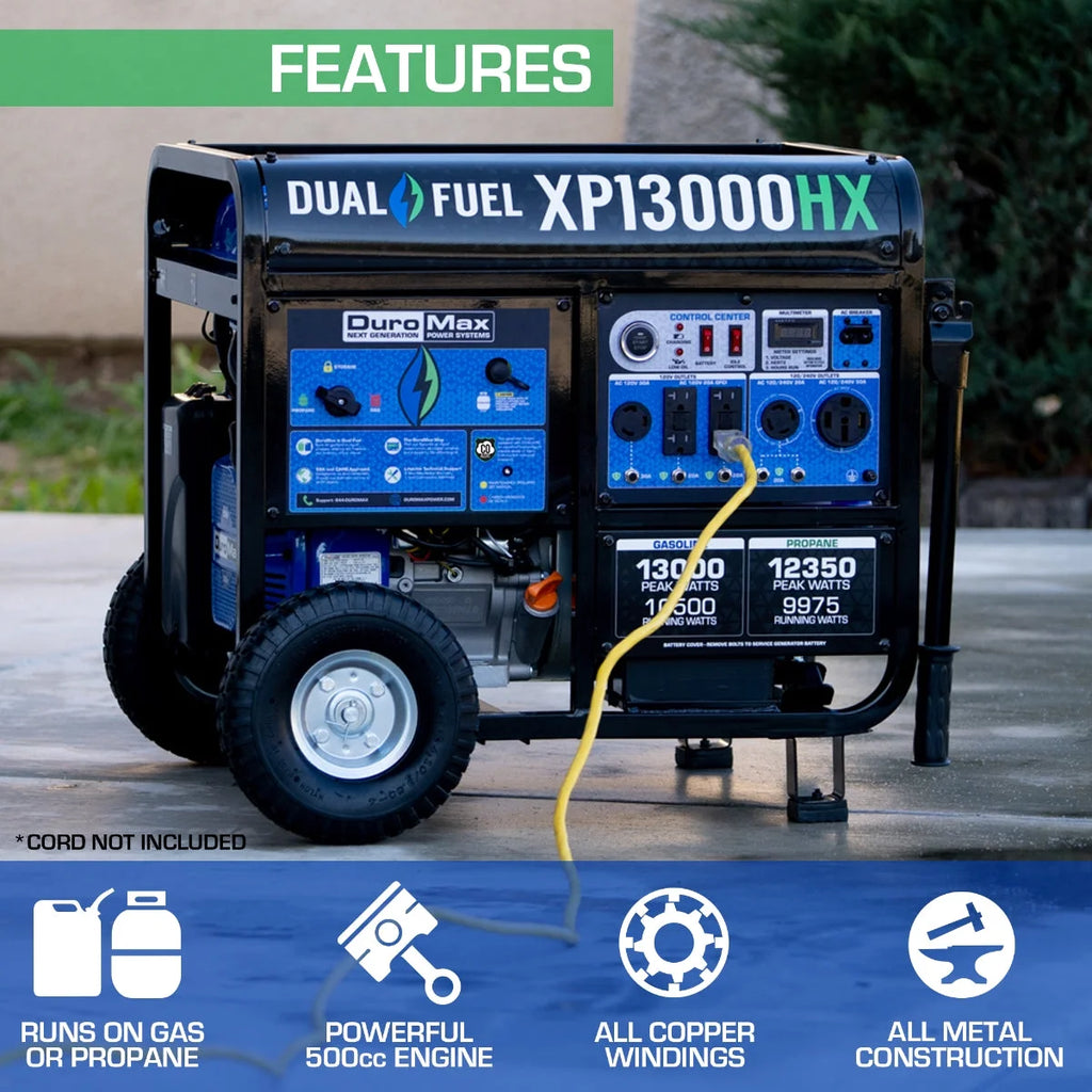 DuroMax XP13000HX 13,000 Watt Portable Dual Fuel Generator R53533