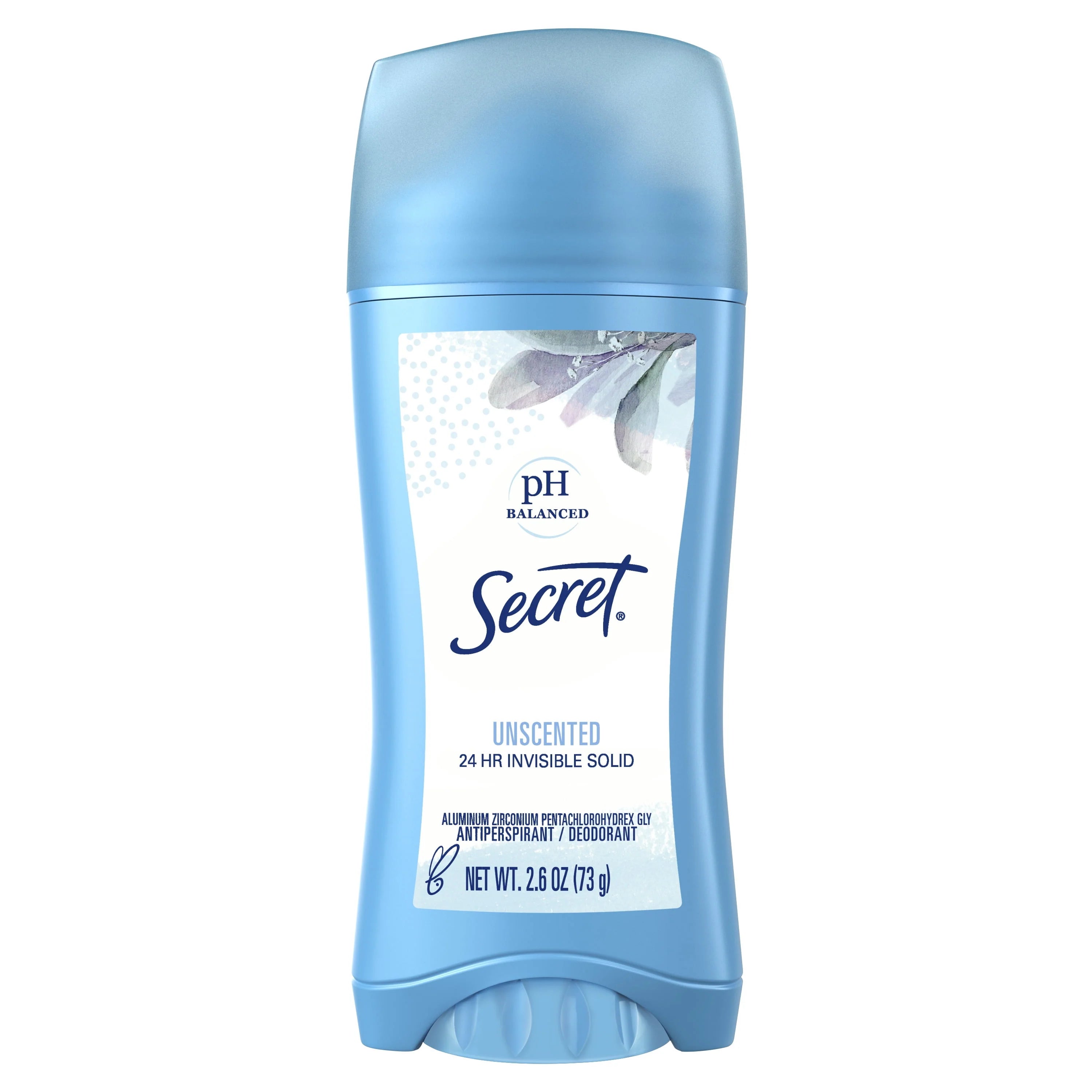 Secret Women's Invisible Solid Antiperspirant and Deodorant, Unscented, 2.6 oz G9303