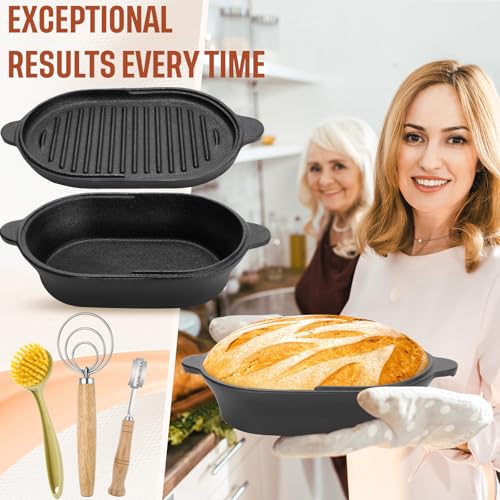 Cast Iron Dutch Oven for Bread Baking with Lid, Nonstick D570706