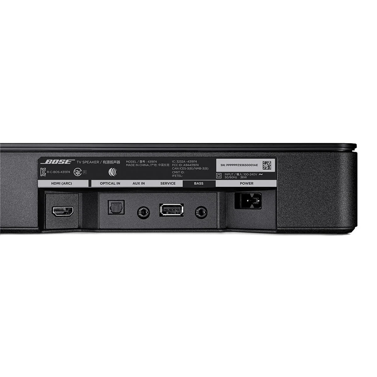 Bose TV Speaker Wireless Bluetooth Soundbar, Black D979665