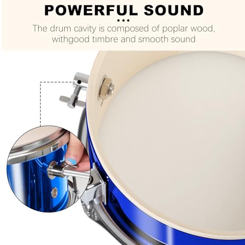 3-Piece Kids Drum Set with Cymbal, Pedal & Sticks (Pink) S64056