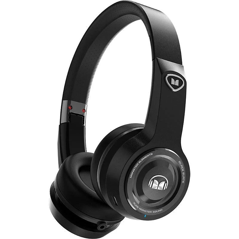 Monster Elements Wireless Bluetooth On-Ear Headphones - Black Slate
